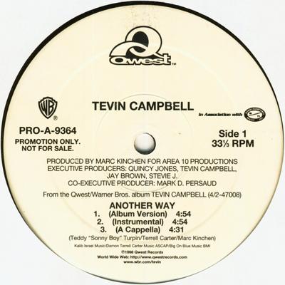 12inch Record TEVIN CAMPBELL - Another Way PROA9364 Qwest Records,  1998 US Soul/Funk Used