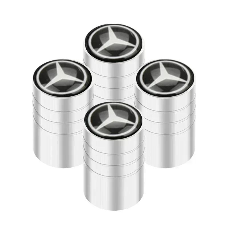 For Mercedes Benz 4pcs New Auto Emblem Cap Case For Mercedes Benz B/C/E/S Class A Class C200L GLC GLK CLA GLA W211 W203 W204 W124 AMG W202 W205