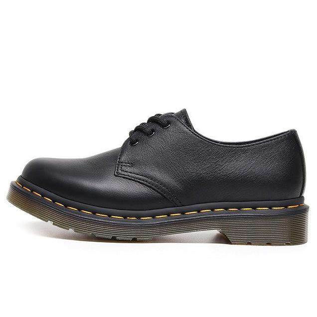 1461 Lychee Pattern Women's Low-Top Leather Shoes, Genuine Leather, British Style Round-Toe Boots, Unisex Casual.