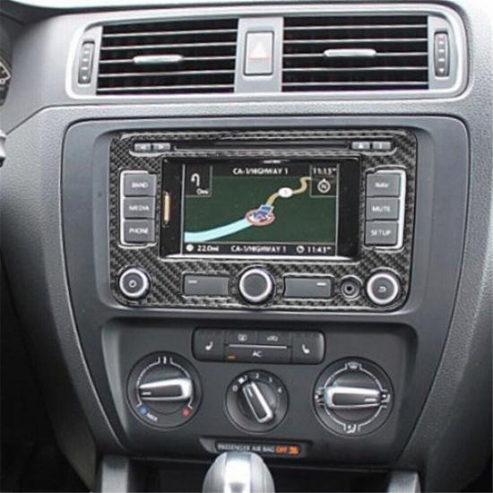 Navigation Frame Trim Carbon Fiber Type-C For Volkswagen Jetta 2011-2014