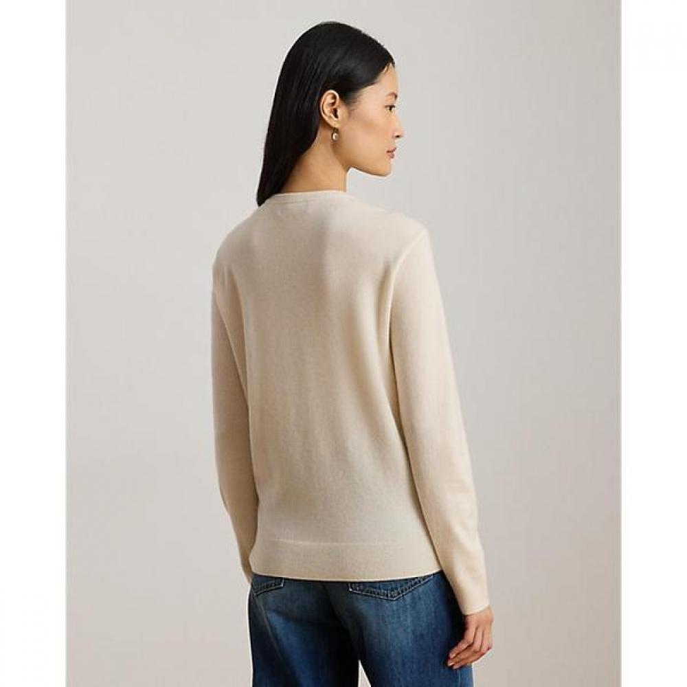 Ralph Lauren Embroidered Cashmere Crewneck Sweater Wmlrswes6820850101