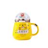 Year of the Tiger Mug with Lid Creative Large Capacity Ceramic Cup Couple Pair Cup Cute Cartoon Coffee Mug for Home Use