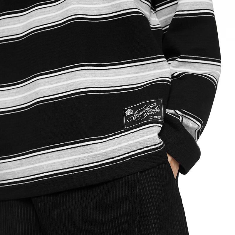GXG Men's Long-Sleeve Striped Crewneck Knit T-Shirt