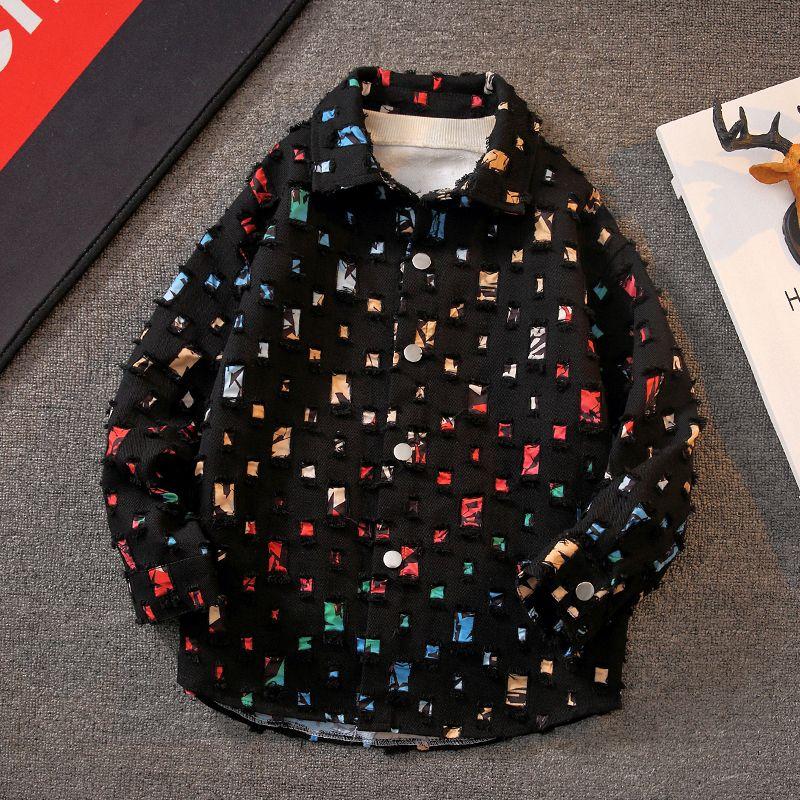 Boys' Shirts Jackets Spring  Autumn Children's  Tops  Children's Style Long-sleeved Shirts