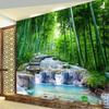 Custom 3D Photo Wallpaper Wall Painting Living Room Bedroom Bamboo Forest Wooden Bridge Stream Water Mural De Parede Waterfall