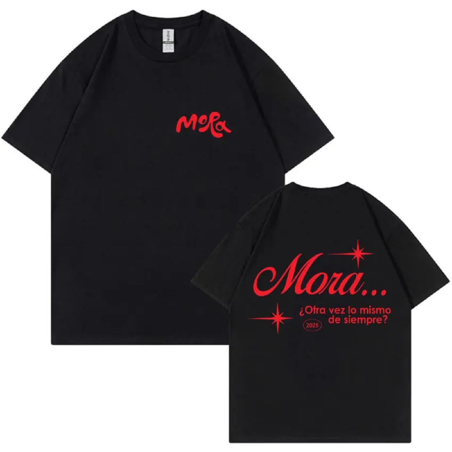 

Hip Hop Mora Lo Mismo De Siempre T Shirts Men Women Clothing Cotton Short Sleeve T-shirt High Quality Casual Tide T Shrit Unisex XXXXXL чорний