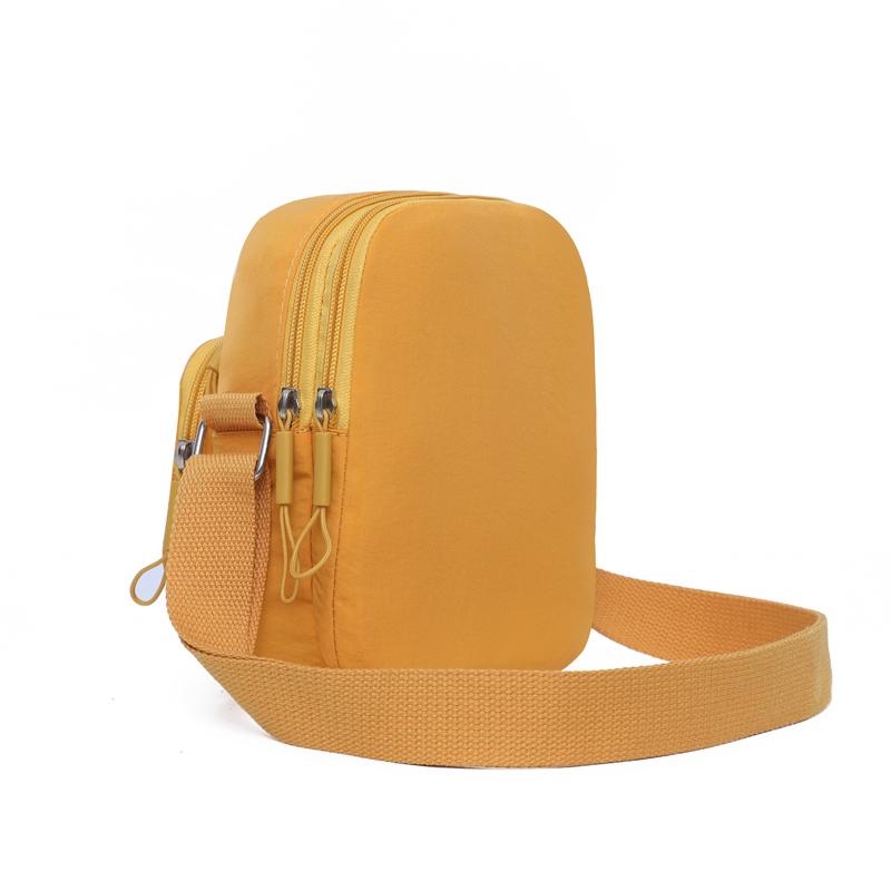 Lightweight Women's Shoulder Bag Solid Collor Mobile Phone Bag Waterproof Nylon Small Square Bag