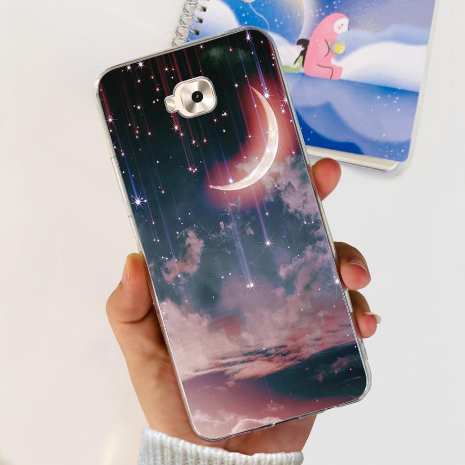 Soft TPU Slim Capa For ASUS ZENFONE ZOOM S ZE553KL Case ASUS ZENFONE 4 SELFIE ZD553KL Back Cover Transparent Cow Print Lion Etui