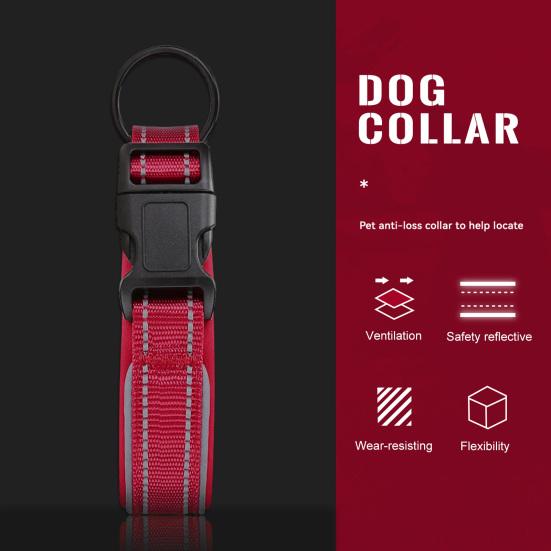 Hundehalsband Mit Strass & Reflektierend – Verstellbar, Veloursleder, Für Mittelgroße/große Hunde