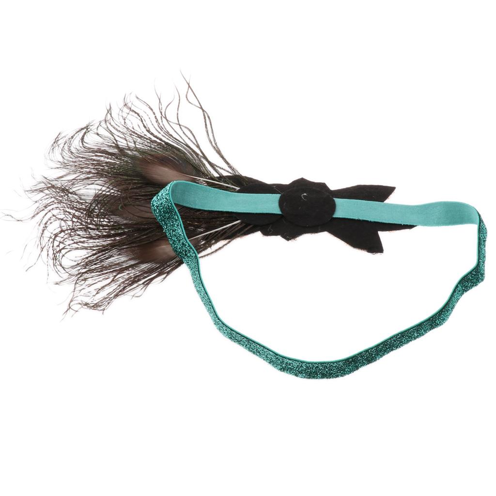 1920s Feather Hair Band Bridal Headpiece Women Headband