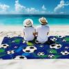 1PC Soccer Print Beach Towel Quick-Dry Polyester Travel Towel Lightweight Soft Swim Towel For Camping Surfing Swimming Beach Ess