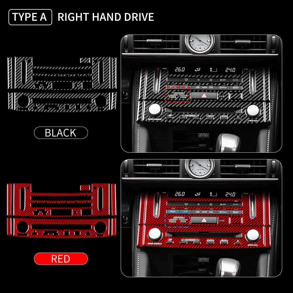 For Lexus RC300 RC350 RC200T 2015 2016 2017 2018 Real Soft Carbon Fiber Interior Trim LHD RHD Car Audio Center AC Sticker