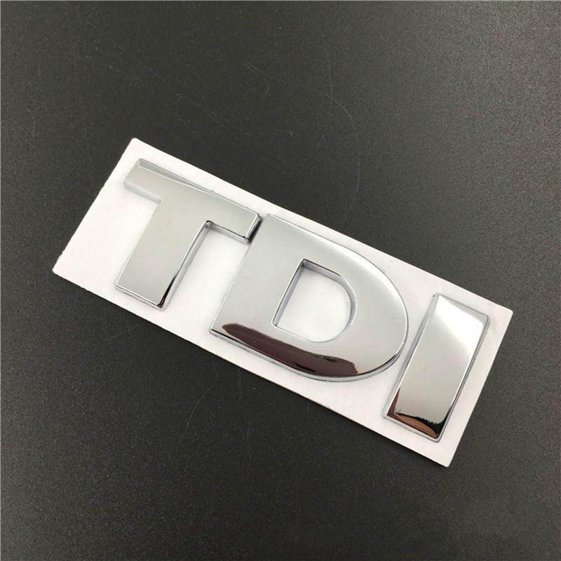 3D Metal TDI Letters Rear Trunk Emblem Badge Sticker Decals For VW Golf JETTA POLO PASSAT Car Styling Accessories zf2