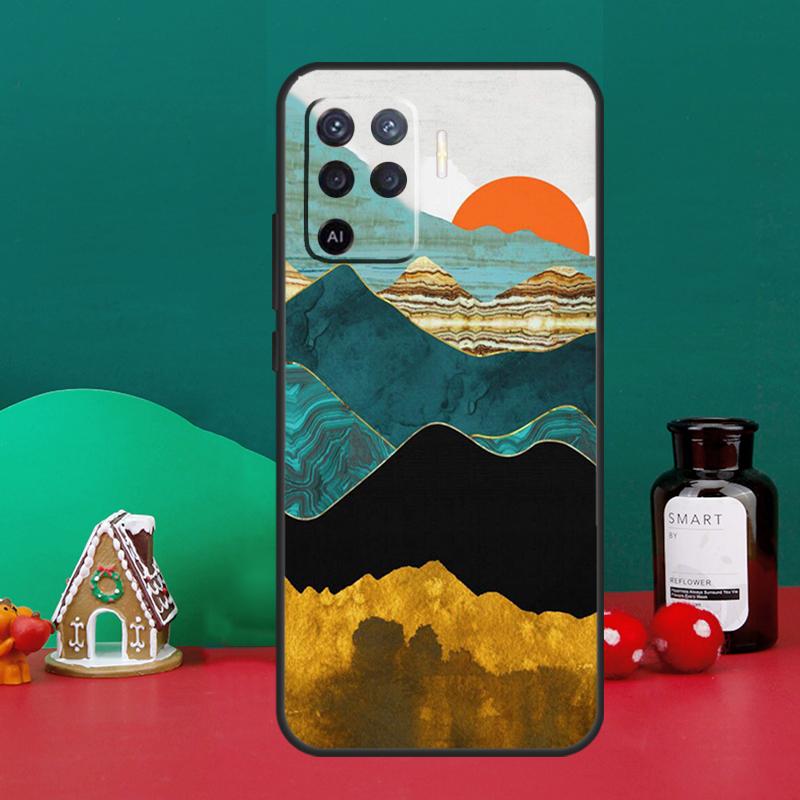 Landscape Mountain Night Sky Case For Oppo A98 A78 A58 A38 A18 A54 A74 A94 A80 A60 A40 A96 A76 A16 A15 A17 A57 A5 A6 Pro
