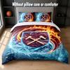 Set Biancheria da Letto West Ham United Football Design 1 Copripiumino + 2 Federe Morbido Traspirante Biancheria da Letto per la Casa