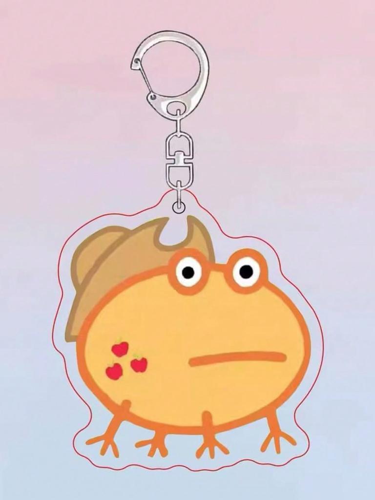 1pc My Little Pony Cute,Funny Frog Acrylic Keychain, Character Twilight Sparkle, Rainbow Dash, Pinkie Pie, Fluttershy, Suitable For Keys, Decorations,