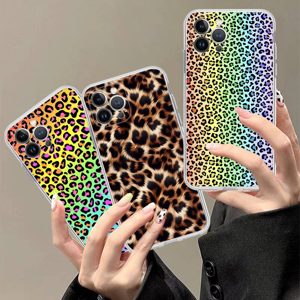 Classic Leopard Cheetah For IPhone 17 16 15 14 13 12 11 Pro Max Plus Transparent Soft TPU Phone Cover