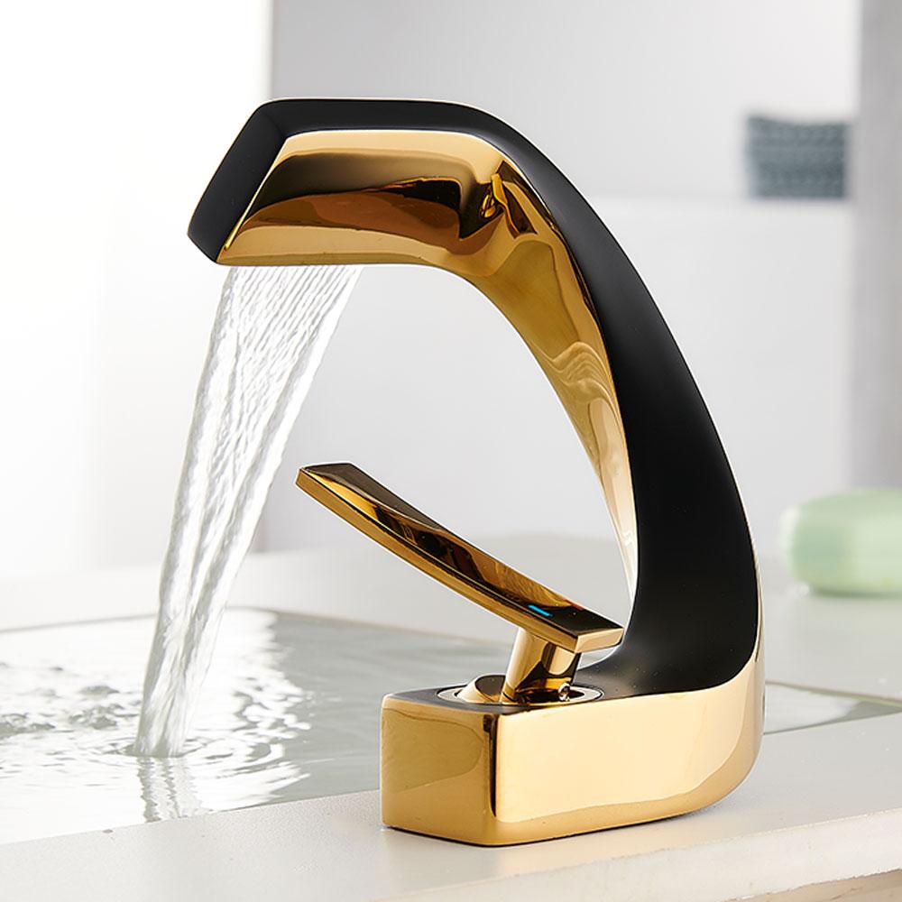 Koupelnová umyvadlová baterie na desku černá umyvadlová baterie s jedním otvorem vodovodní baterie horká a studená koupelnová směšovací baterie