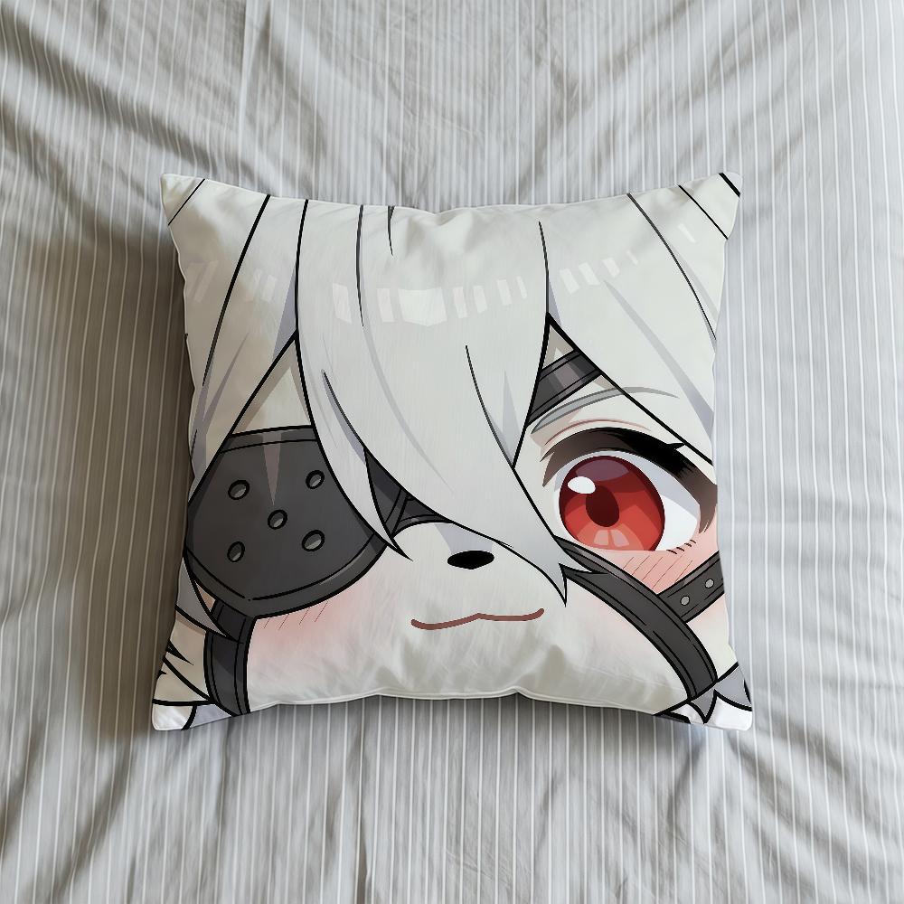 Zero Cushion Cover Cute Soft Case Zone Sofa Living Zenless Room Home Q Face Comfortable Office Decor Game Protective Pillow