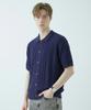 Nowandtomorrow Essential Half Cable Cardigan [Navy]