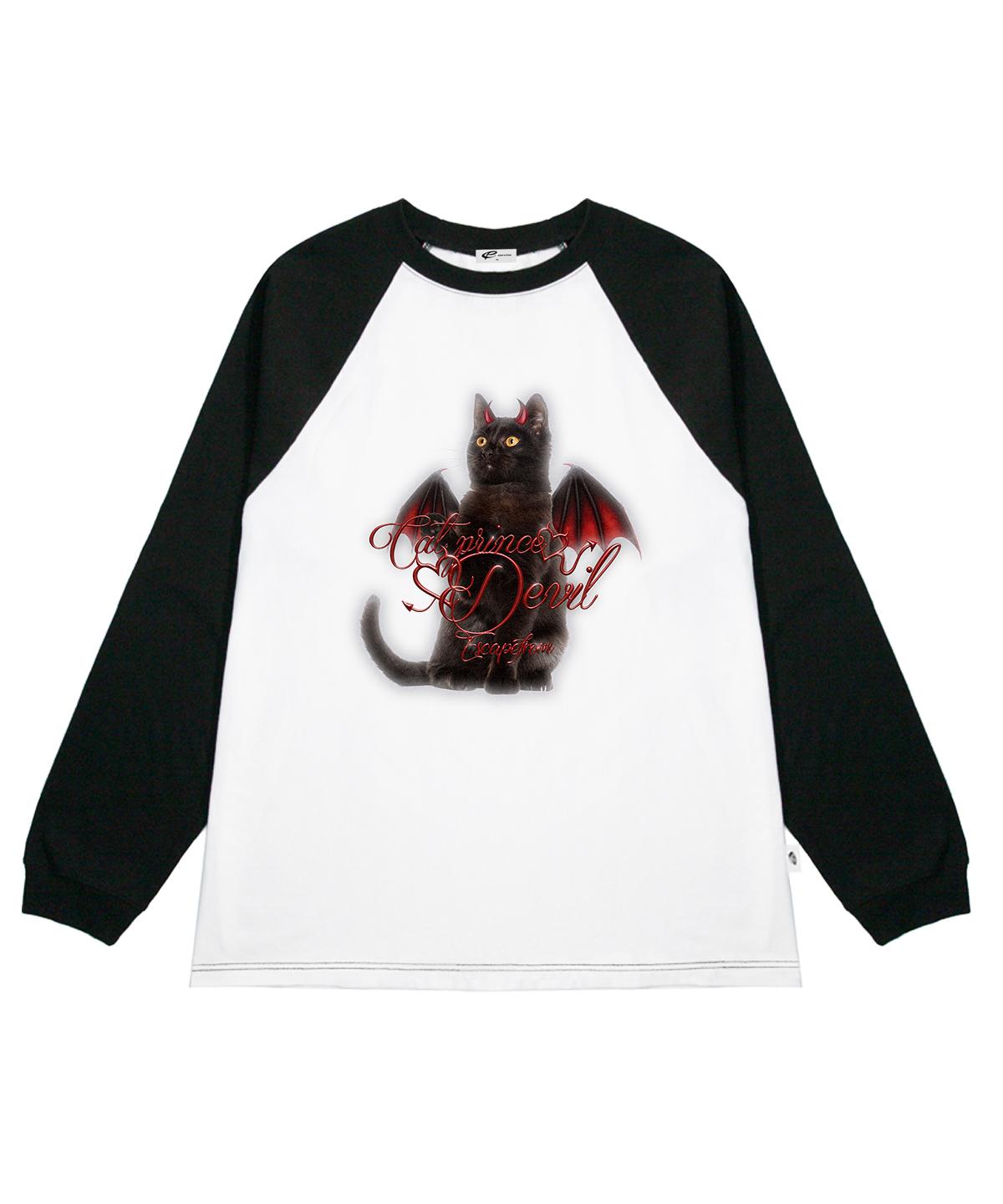Escape From Cat Prince Devil Print Long Sleeve Black L