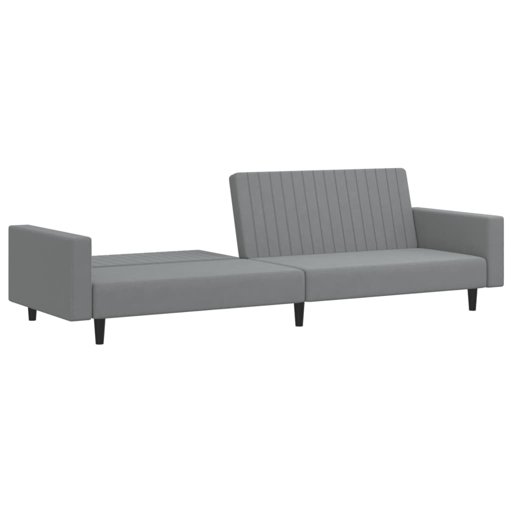 Vidaxl 2-Seater Sofa, Light Gray, Upholstered In Velvet