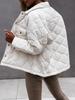 2025 Winter New Women's Cotton Padded Coat Long Sleeve Button Decorated Outerwear