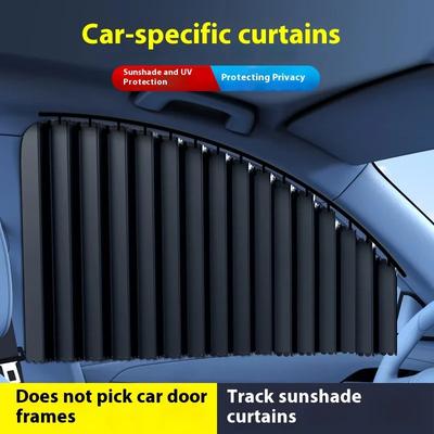 2/4Pcs Car Sunshade Curtain Universal Side Window Shades Curtains For Car Front Rear Window Film Heat Insulation Sun Protection