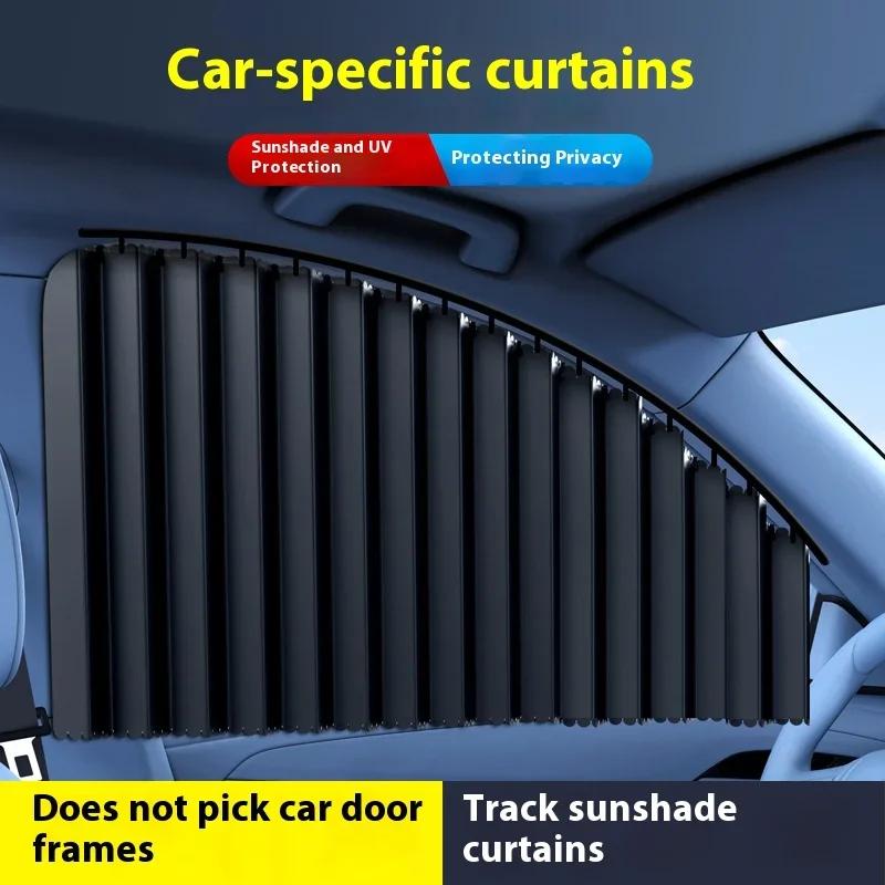 2/4 szt. Zasłona przeciwsłoneczna do samochodu Uniwersalne osłony na boczne okna Zasłony do samochodu Film na przednie i tylne okno Izolacja termiczna Ochrona przed słońcem