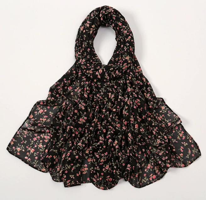 Korean Style Luxury Women Spring And Summer Metallic Daisy Flower Long Scarves Pashmina Female Shawl Hijab