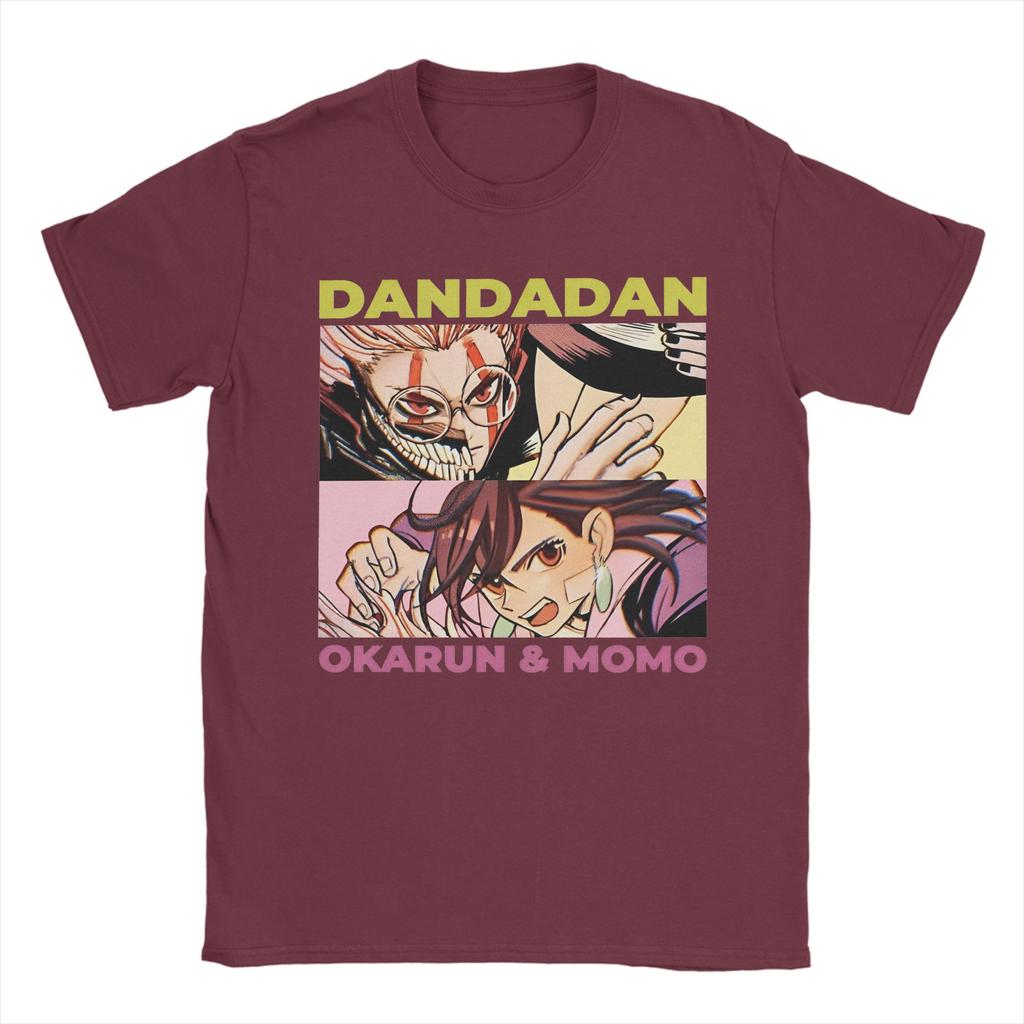 Dandadan Momo Okarun Anime T-Shirt Unisex 100%Cotton Tops Shirts Aesthetic  Round Neck Short Sleeve