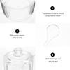 Sugar Bowl Acrylic Transparent Condiment Jar Canister Storage Kitchen Seasoning