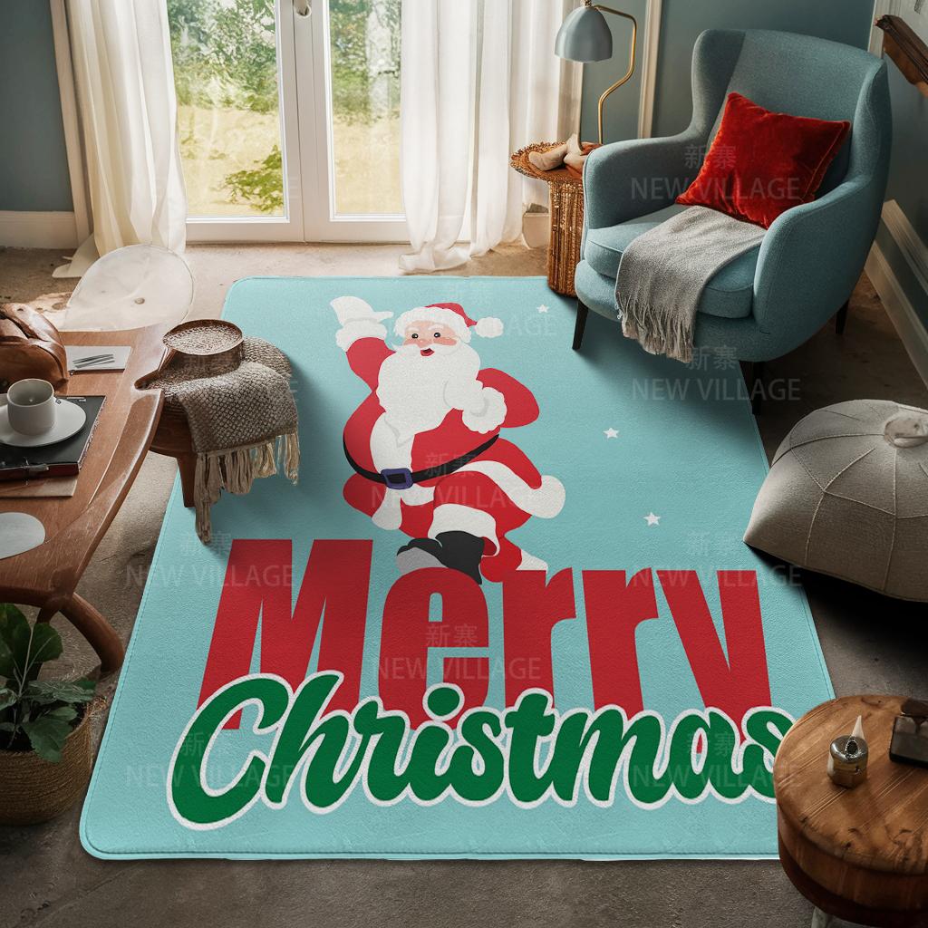 Tapete de entrada da casa Tapete de porta de casa Sala de estar Banho Pé banheiro antiderrapante tapetes de absorção de água banho Feliz Natal inverno