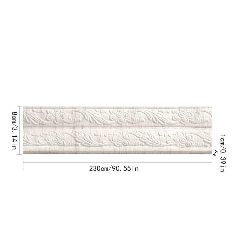 Self Adhesive Corner Line 3D Foam Wall Edge Strip Stickers Self Adhesive Waterproof Ceiling Decoration Flexible Molding Trim