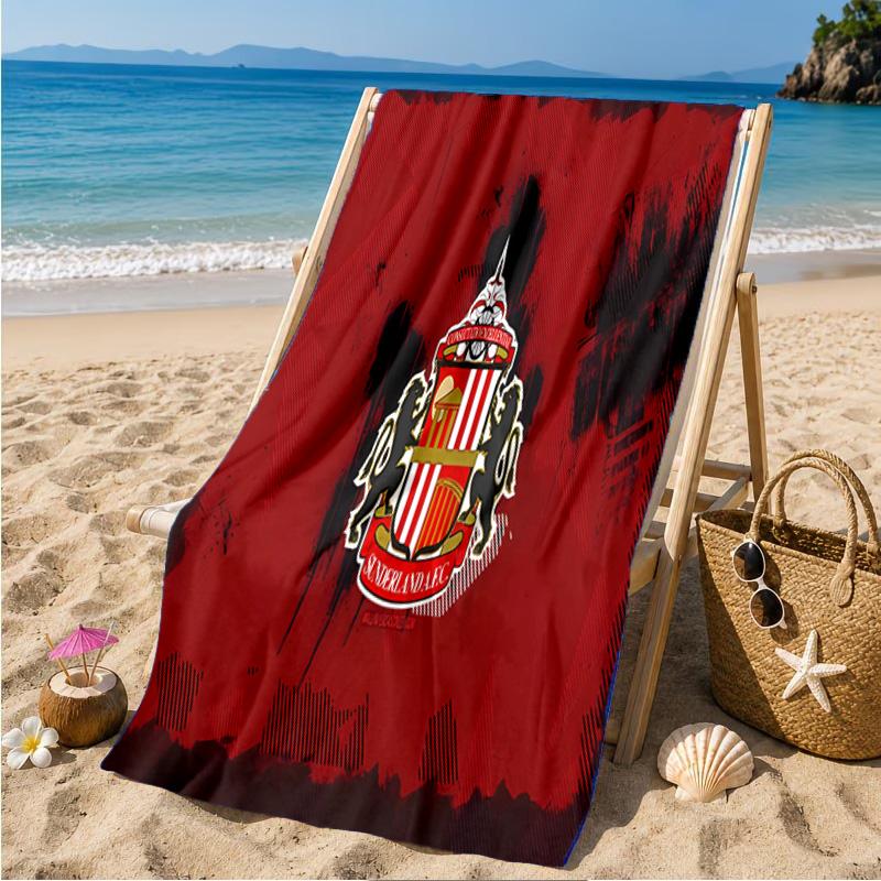 Sunderland Crest Beach Towel Microfiber Beach Towel, Lightweight and Quick-Dry, for Summer Travel, Swimming Pool Fan Birthday Gift
