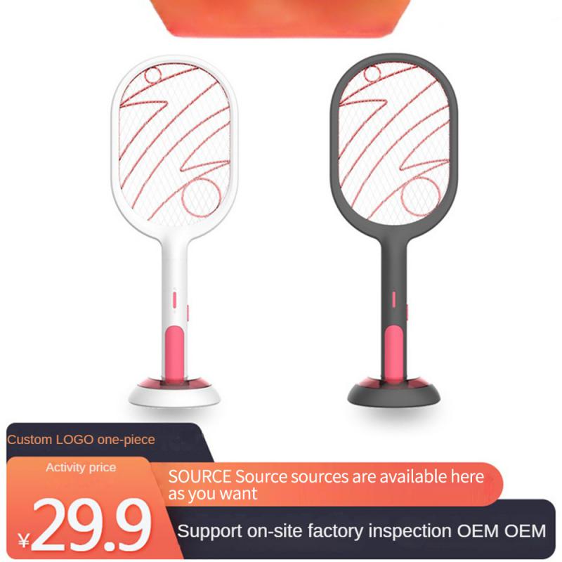 Mosquito Racket Large 2 In 1 Household Tools Racket Swatter Zapper Usb Rechargeable Summer Mosquito Killer
