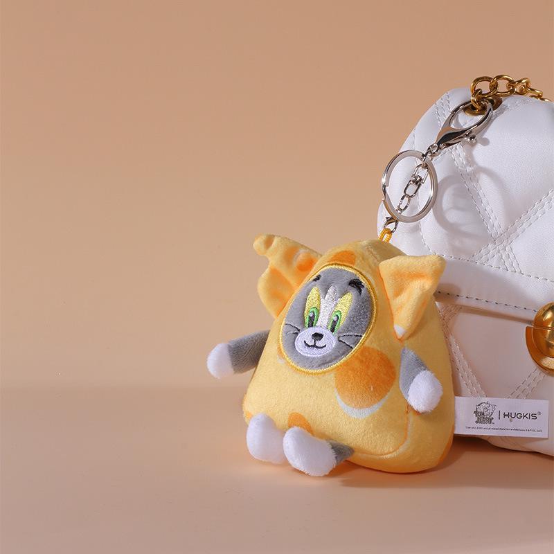 Tom & Jerry Cartoon Plush Keychain - Cute Tom Cat Pendant Bag Accessory