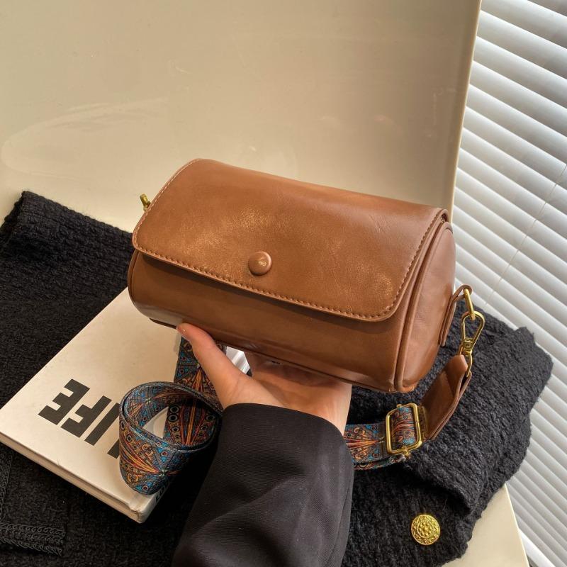 New Retro Small Bag Niche Design Spring Versatile High-end Broadband Shoulder Messenger Bag Cylinder Bag