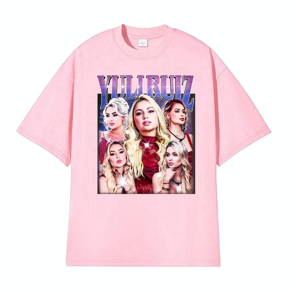 Yuli Ruiz Unisex Vintage Style Printed T Shirts Unisex Wounisex Harajuku Fashion Hot Sale T Shirt Cotton Oversized Tshirts Streetwear