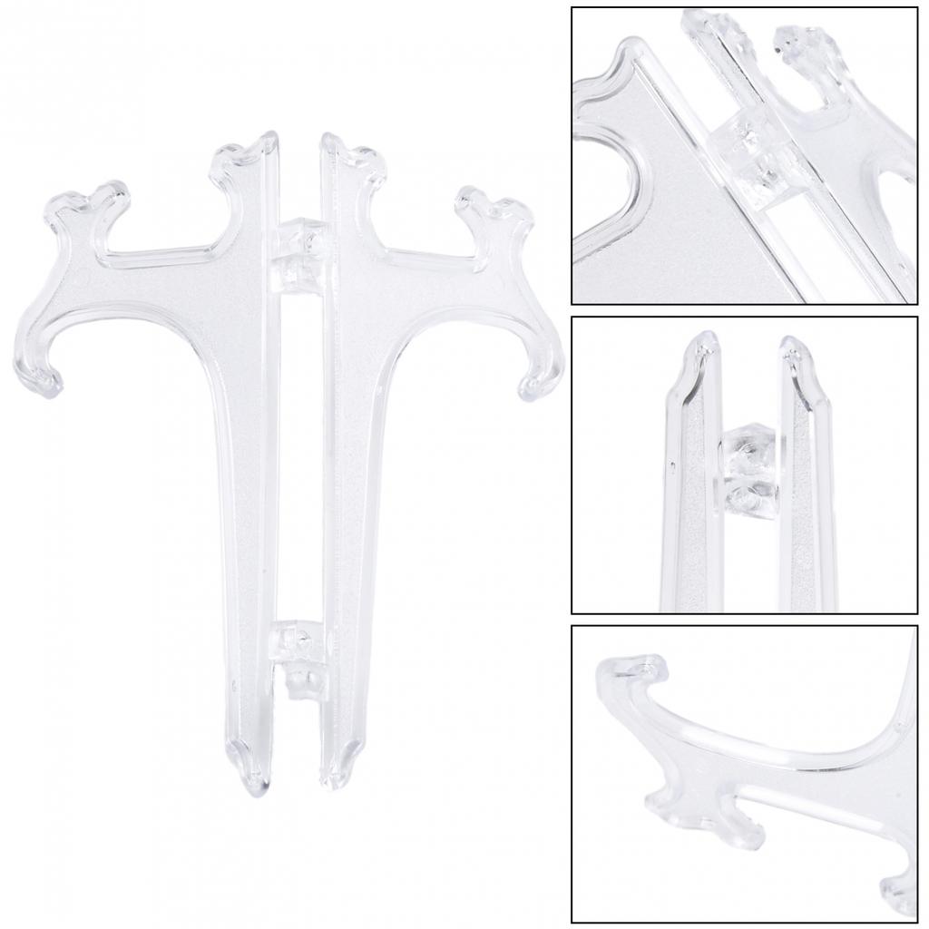 UK 5 X Plastic Display Stand Plate Easel Book Or Tablet Easels Flat Item Holders