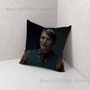 Mads Mikkelsen H-Hannibal Face Pillow Case Cartoon Anime peripheralsBedroom Sofa Decorative Cushion Cover Soft Cushion Cover