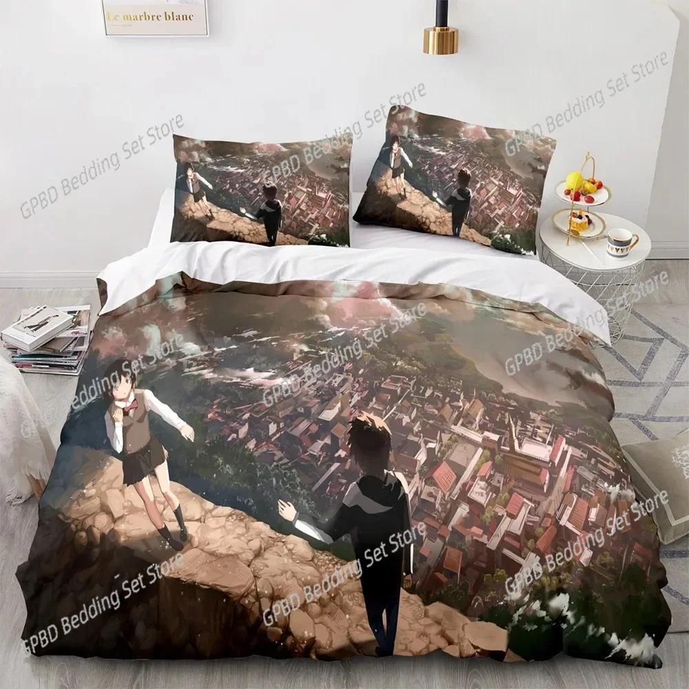 Your Name Japan Anime Comfortable Duvet Quilt Cover Pillowcase Bedding Set Children Bedroom Decoration Home Textile