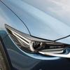 For Mazda CX-5 CX5 KF 2017-  2024 Black Car Headlight Eyelid Strip Accessories Front Head Light Lamp Eyebrow Cover Trim