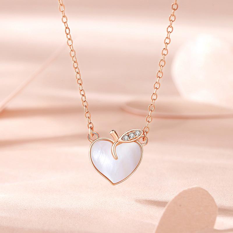 

Танциз Стерлингового Серебра 925 Классическое Женское Ожерелье Кулон Циркон Модный Подарок розового золота