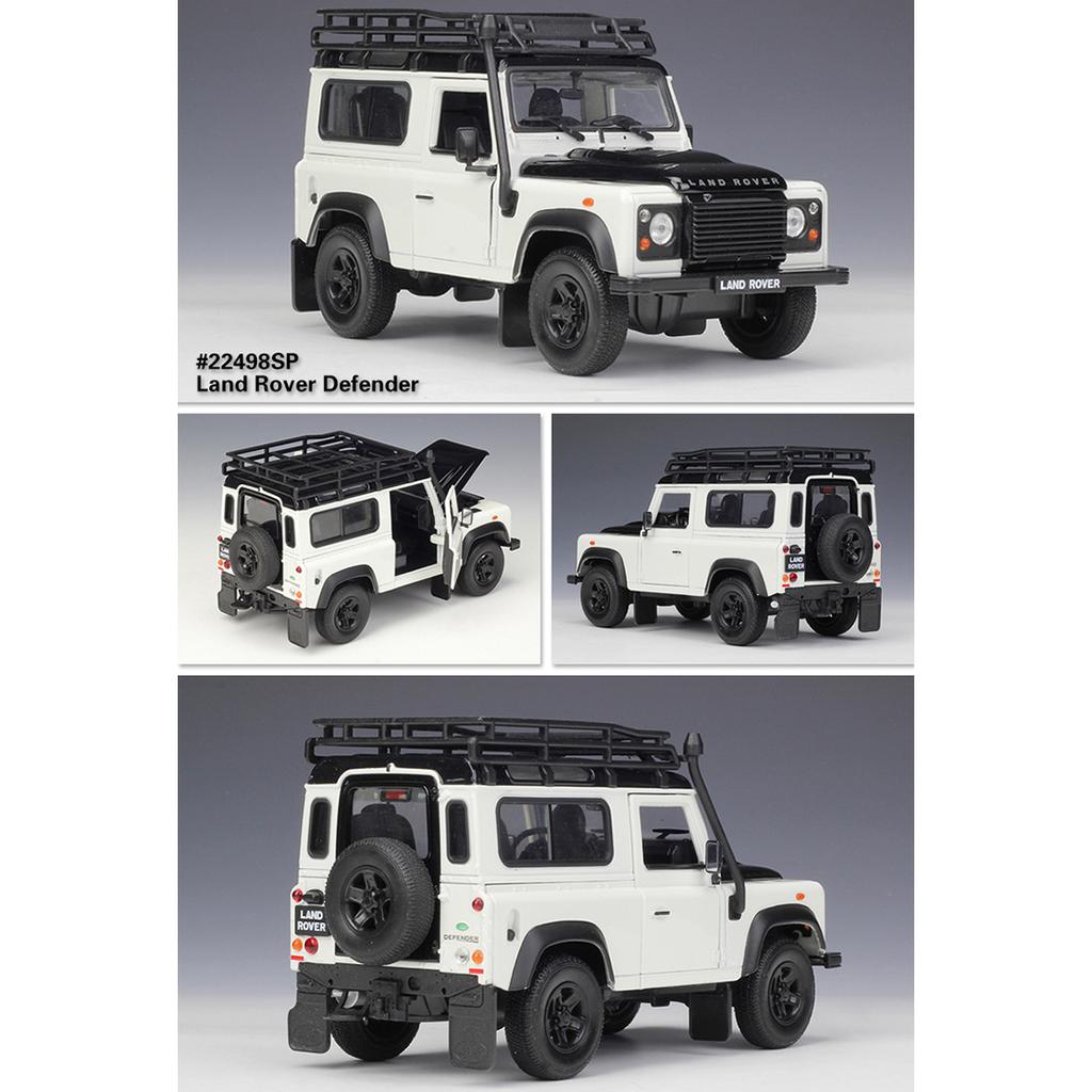 Welly Land Rover Defender Legierungsautomodell im Maßstab 1:24, Druckguss-Metallspielzeugfahrzeuge, Automodell, hohe Simulationskollektion, Kindergeschenke