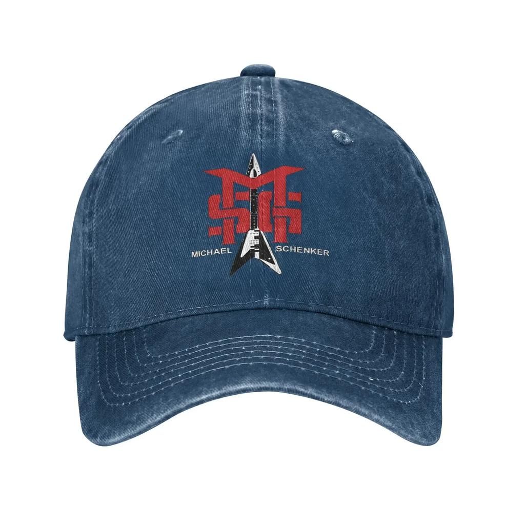 Uomo Donna Ufo Band Michael Raven Stampa Cappelli Casual Denim Usurato Musica Heavy Metal Berretto da Baseball Regolabile