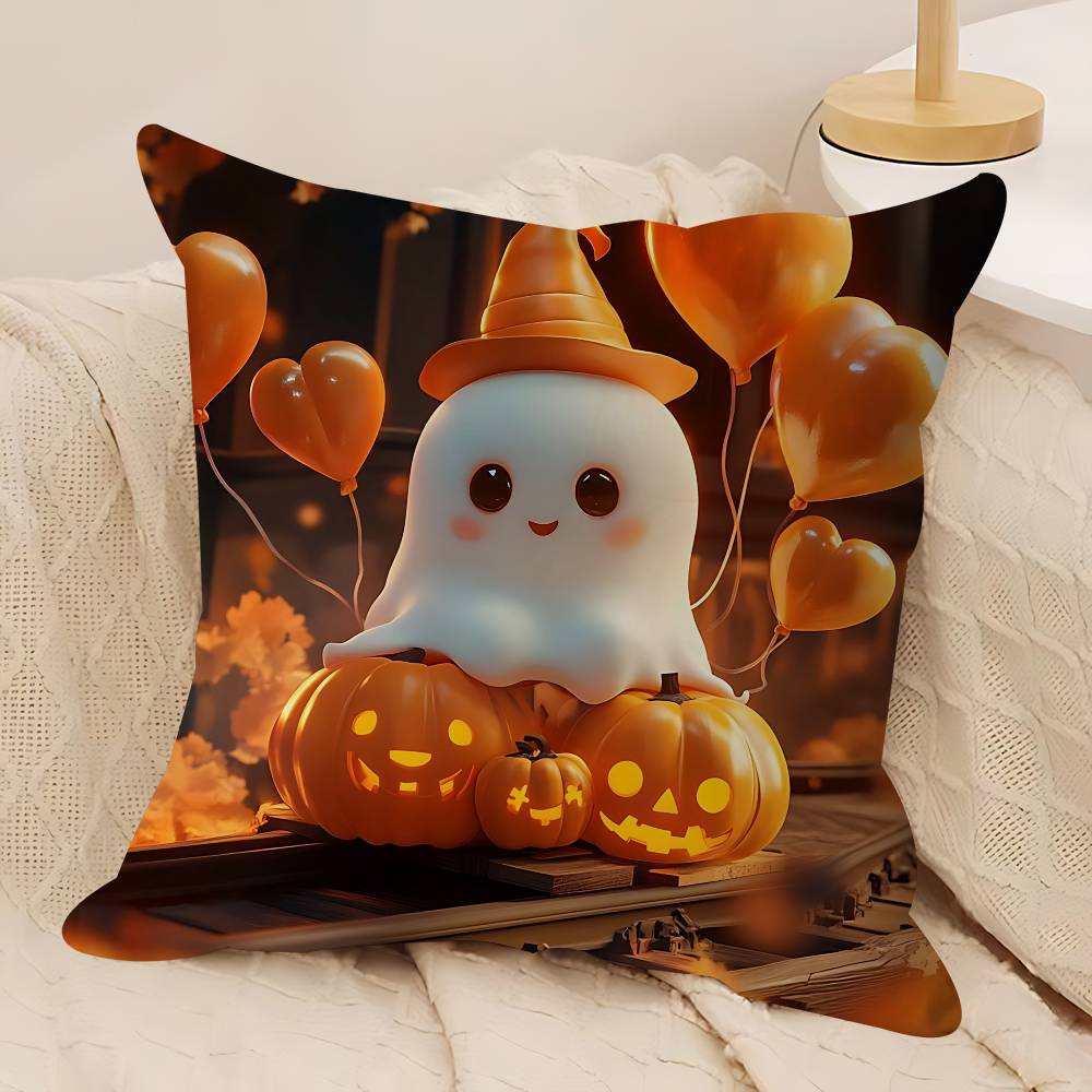 Tecknad Halloween Spöke Kudde Kuddfodral Örngott Vardagsrum Soffa Heminredning Anpassad