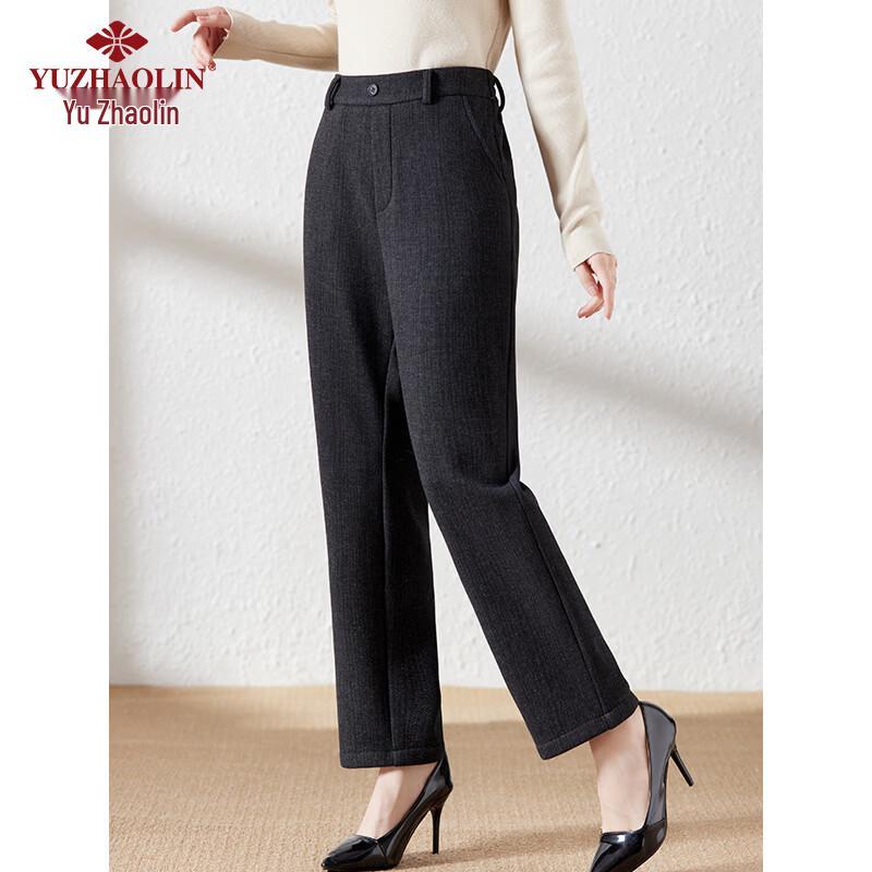 YUZHAOLIN Women's Plus Velvet Warm Straight Leg Pants