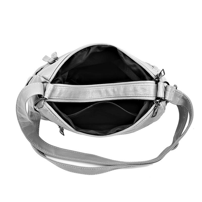 Umhängetasche für Damen Mode Neue Damenhandtasche Weiche Lederstruktur Große Kapazität Schultertasche für Frauen mittleren Alters