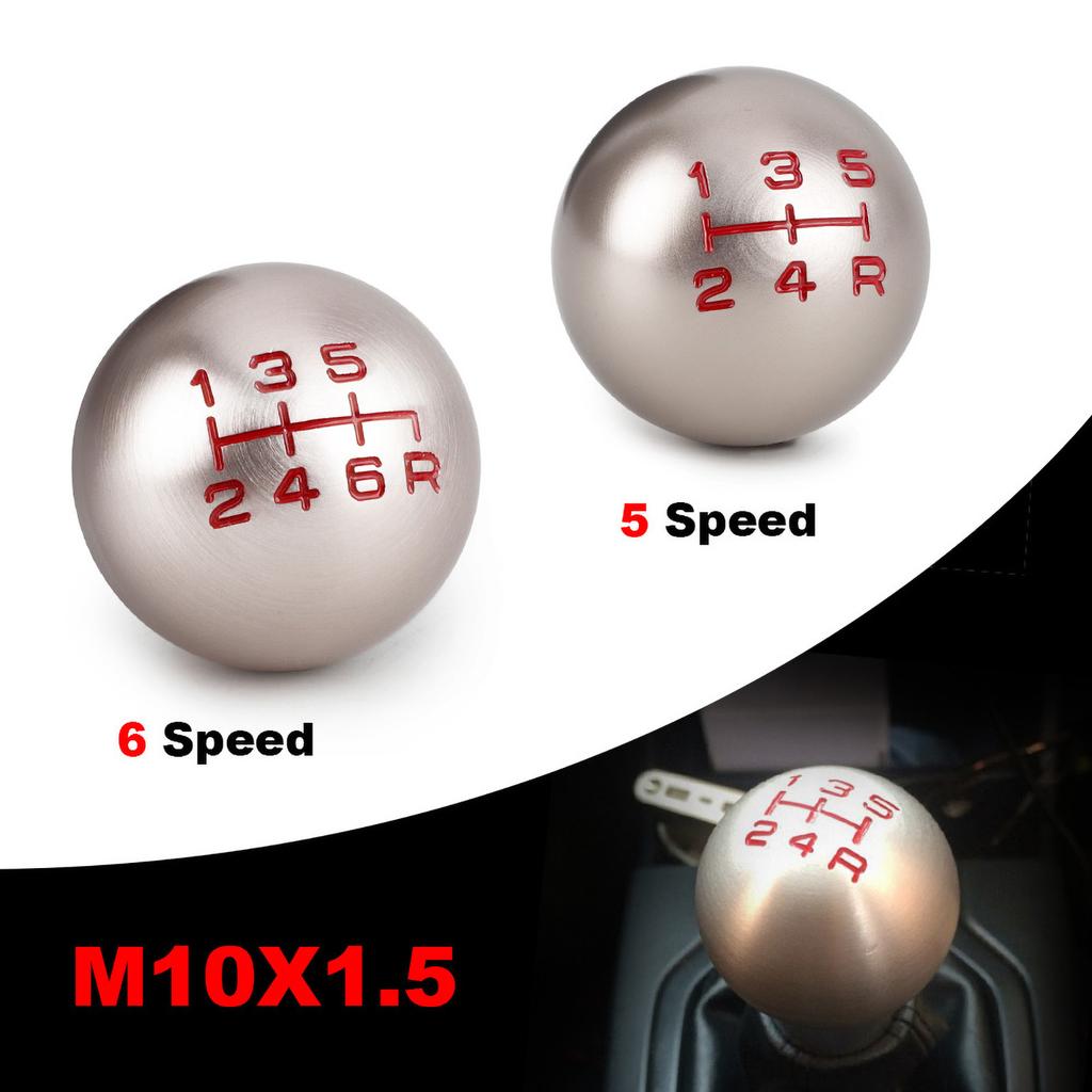 5/6 Speed M10*1.5 Aluminum JDM Matte Ball Shape Gear Shift Knob for Honda Fit Civic City FD2 FN2 EP3 TYPE R DC2 DC5 Shift Knob